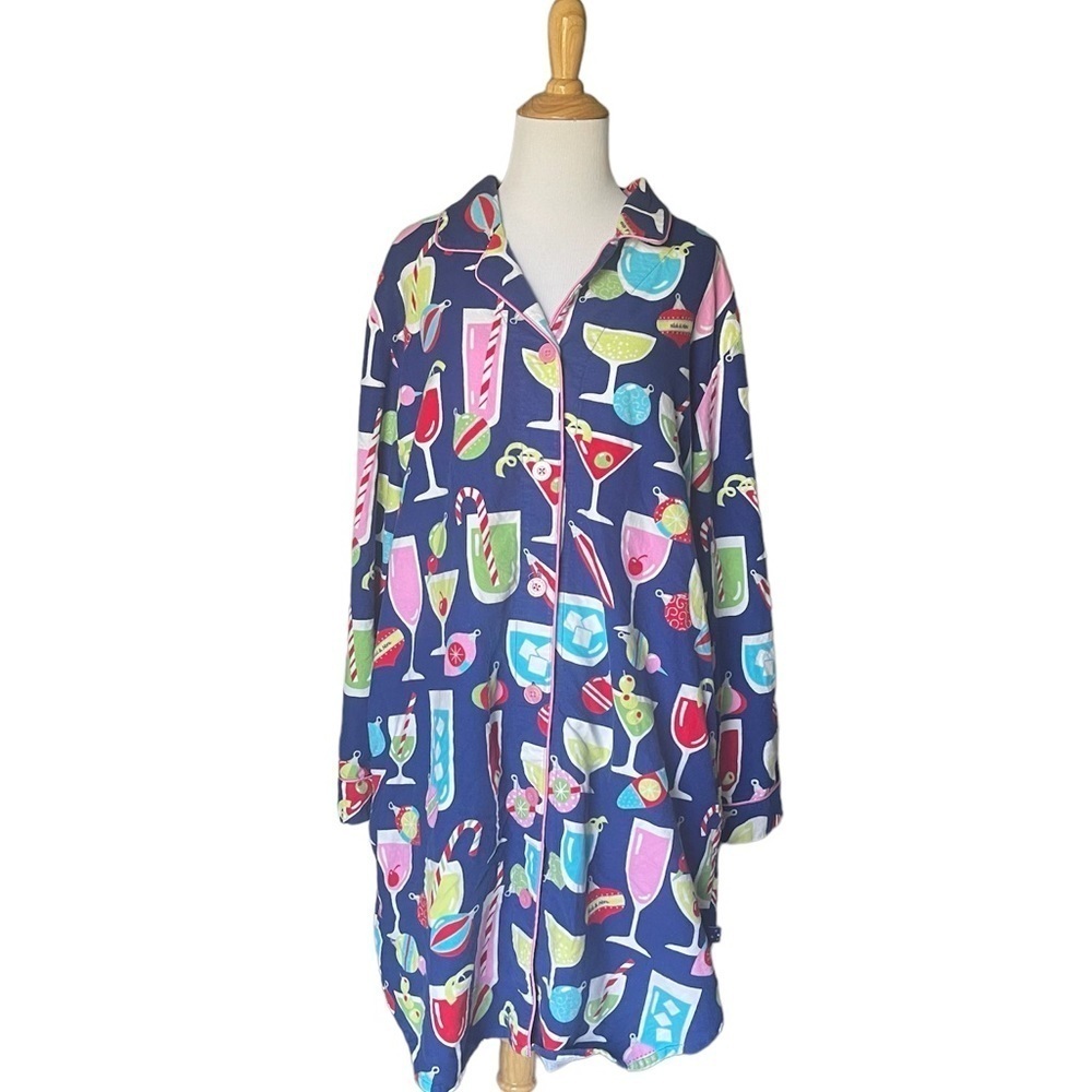 Nick & Nora Holiday Cheer Flannel Night Shirt